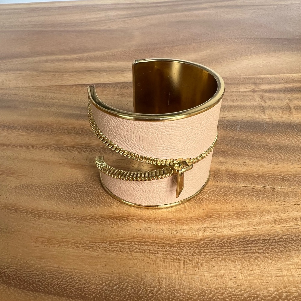 BCBG Max Azria cuff bracelet with zipper detail